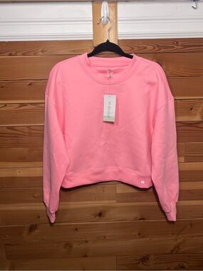 Altar’s State Pink Small Cropped Crewneck Sweatshirt